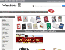 Tablet Screenshot of confiancebrindes.com.br